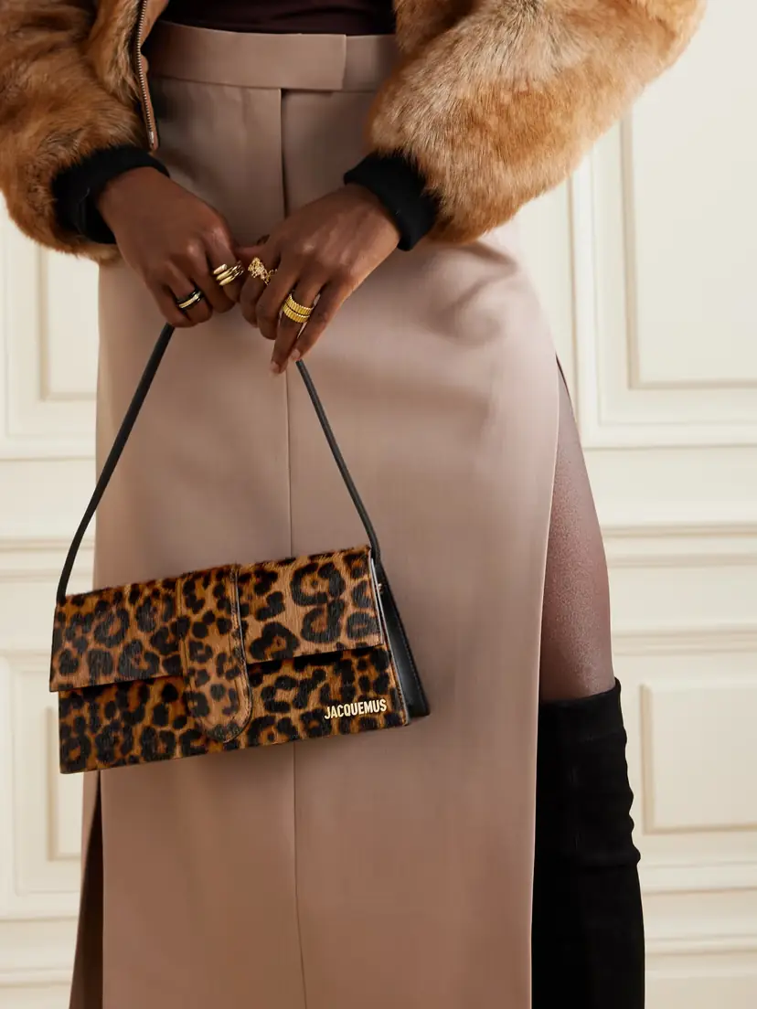 Jacquemus Le Bambino Long Leopard-print Calf Hair Shoulder Bag | Thumbnail 2