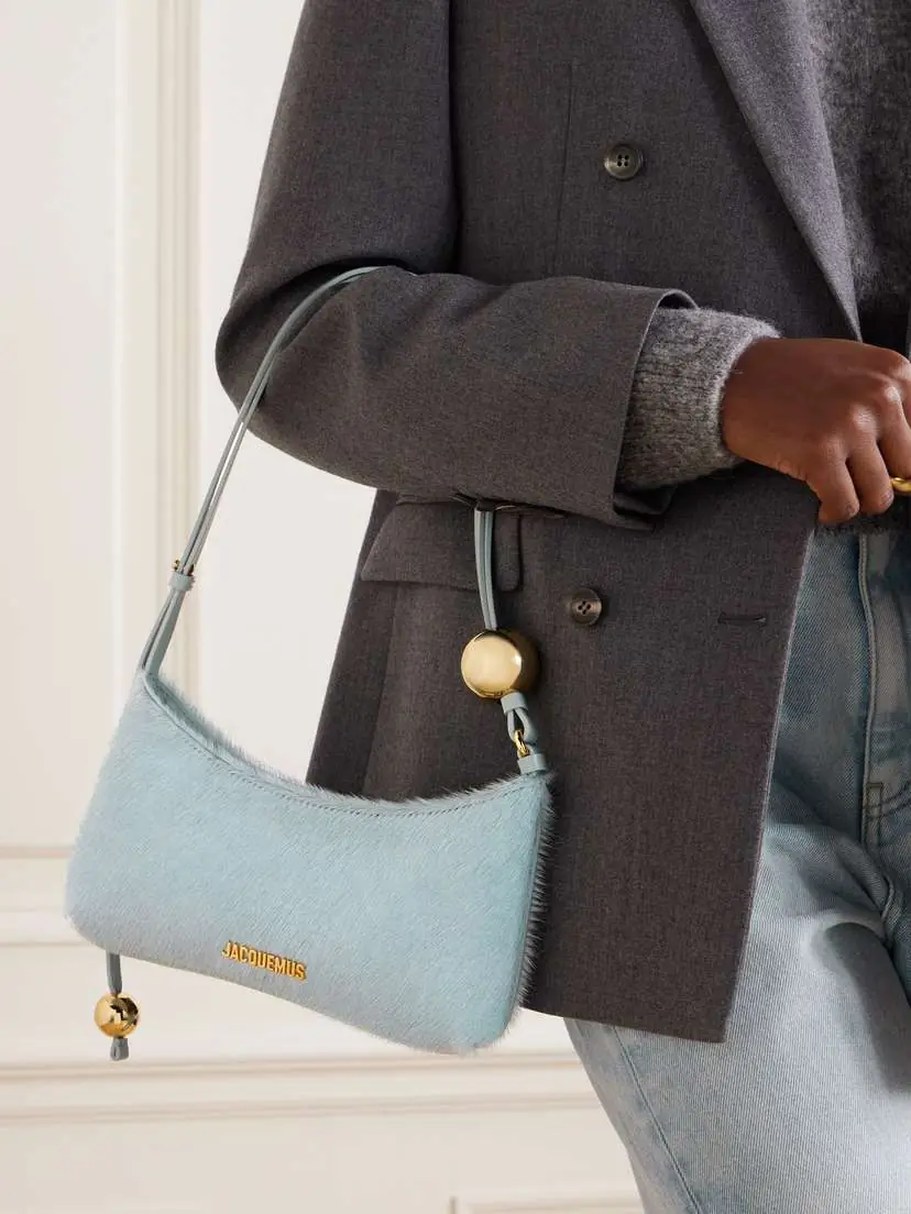 Jacquemus Le Bisou Perle Embellished Calf Hair Shoulder Bag | Thumbnail 2 Jacquemus Le Bisou Perle Embellished Calf Hair Shoulder Bag | Thumbnail 2