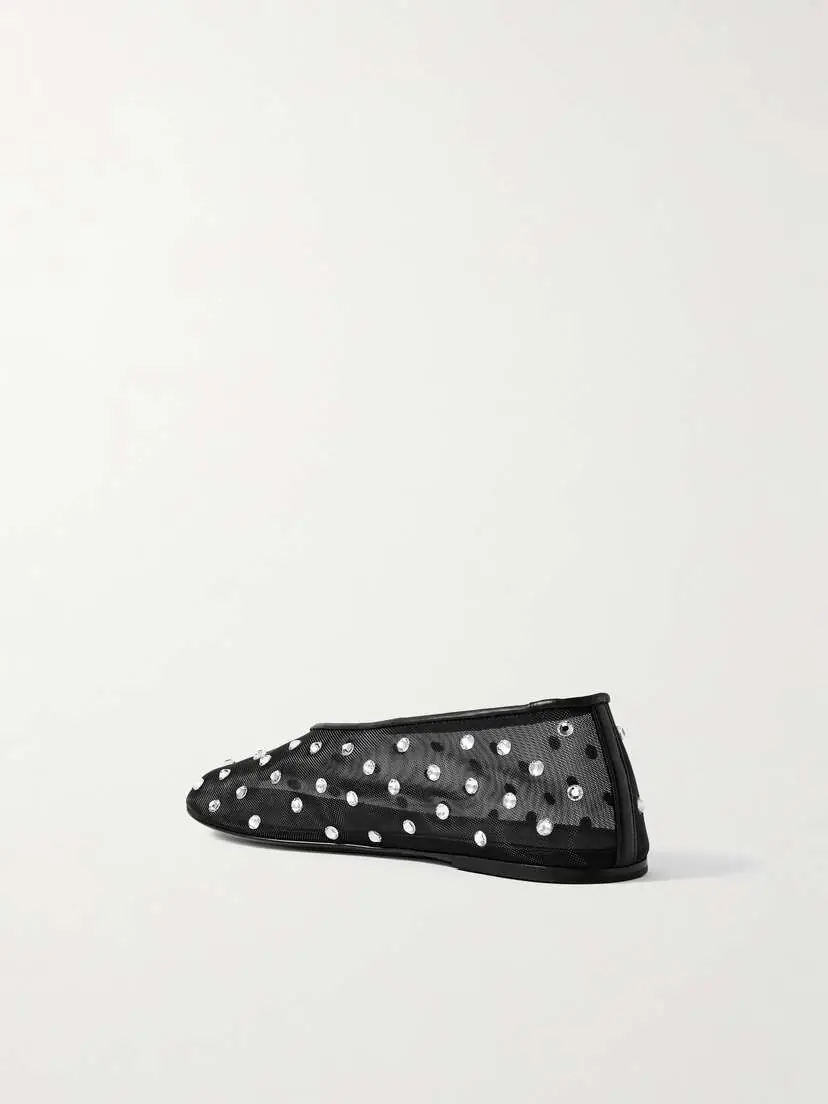 Khaite Marcy Crystal-embellished Mesh Ballet Flats | Thumbnail 3
