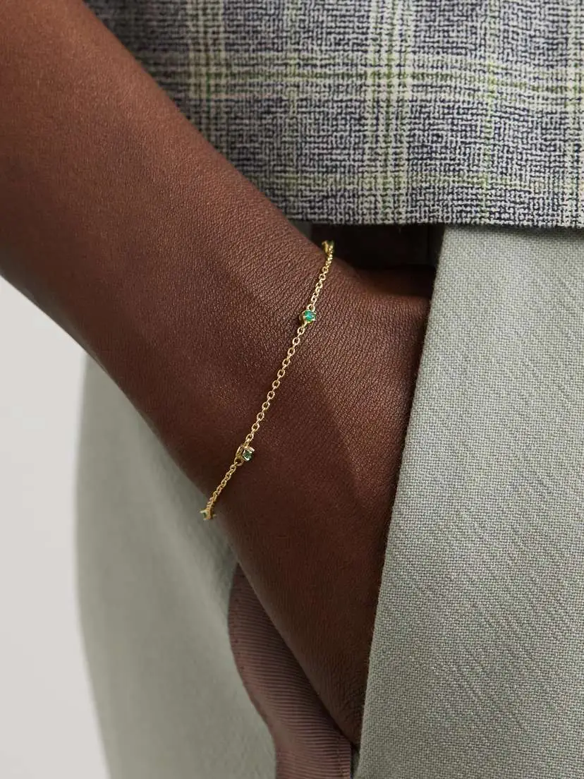 Jennifer Meyer 18-karat Gold Emerald Bracelet | Thumbnail 2 Jennifer Meyer 18-karat Gold Emerald Bracelet | Thumbnail 2