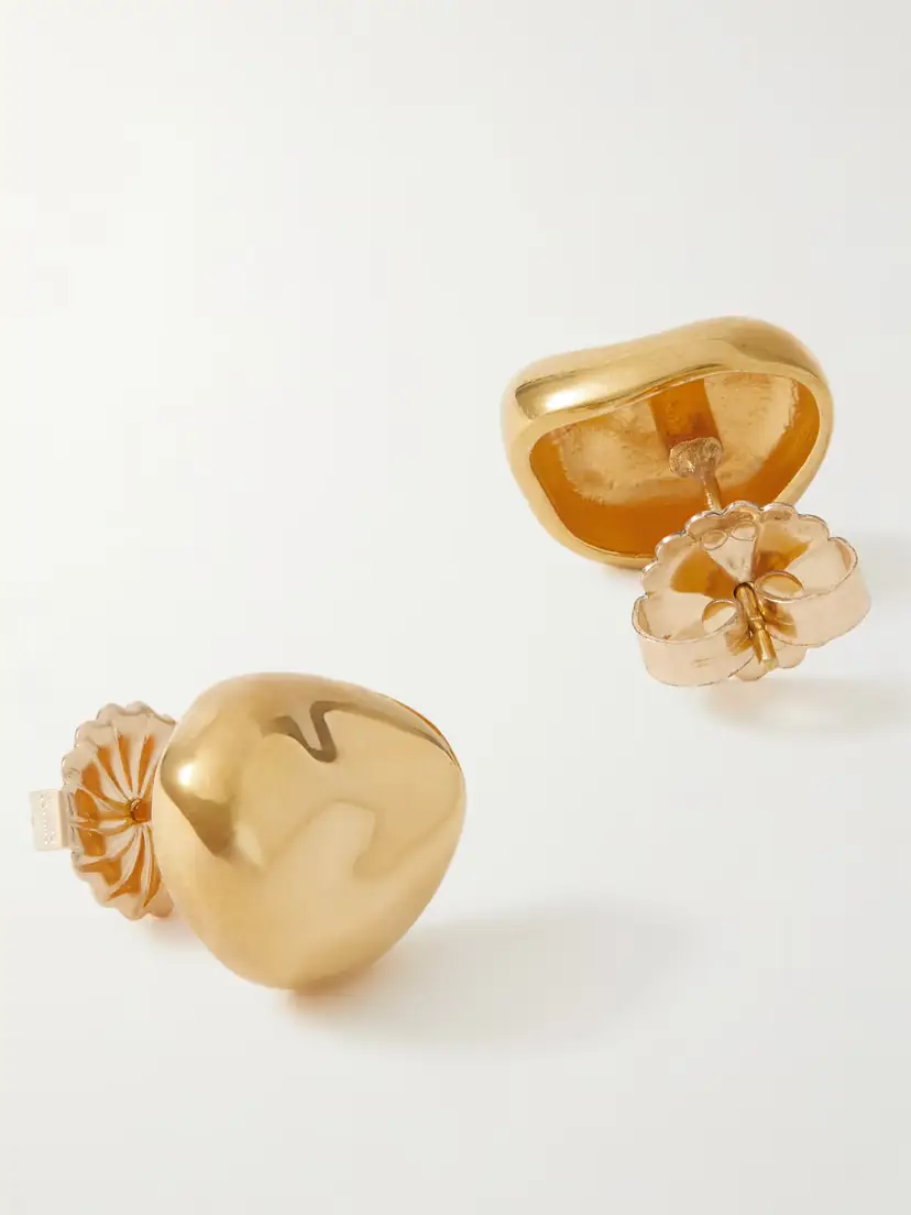 AGMES Gia Small Recycled Gold Vermeil Earrings | Thumbnail 3 AGMES Gia Small Recycled Gold Vermeil Earrings | Thumbnail 3