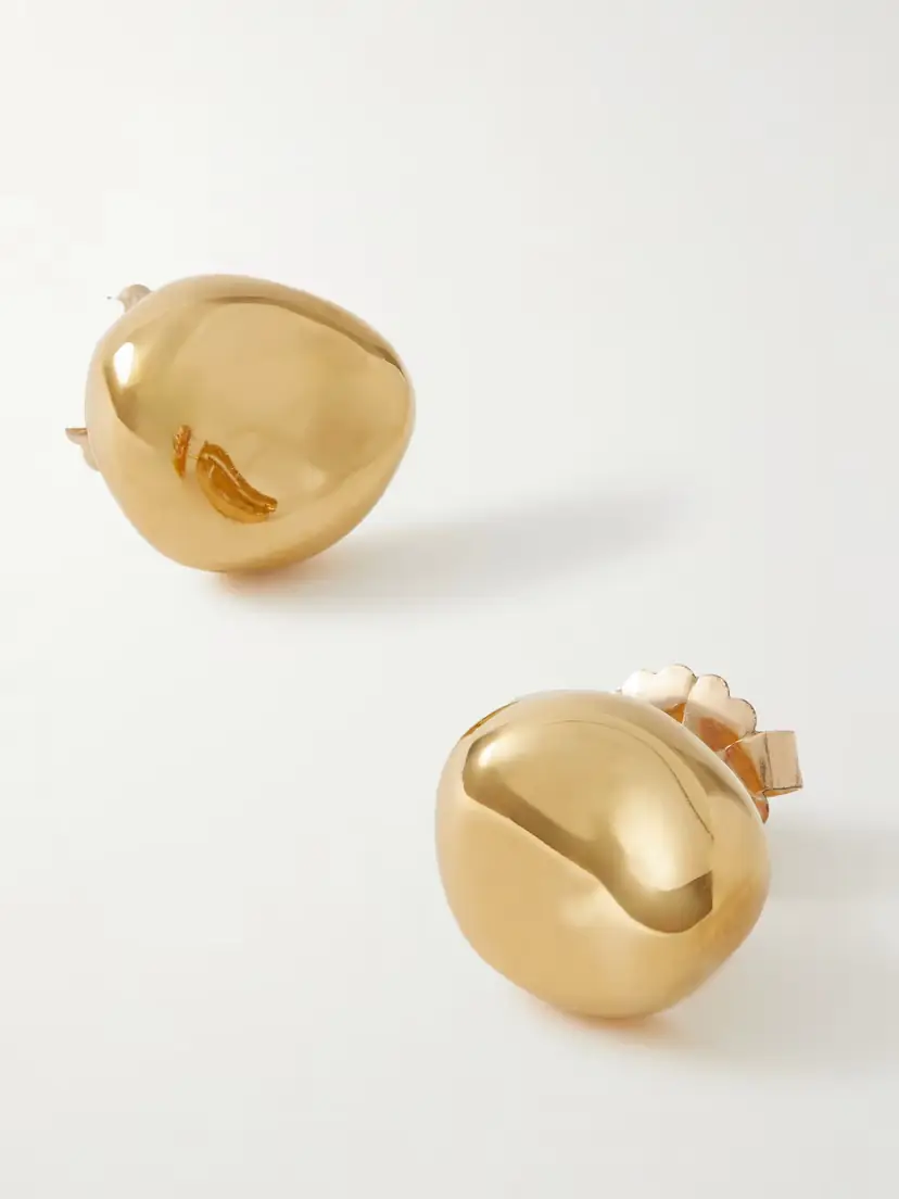 AGMES Gia Small Recycled Gold Vermeil Earrings | Thumbnail 4 AGMES Gia Small Recycled Gold Vermeil Earrings | Thumbnail 4