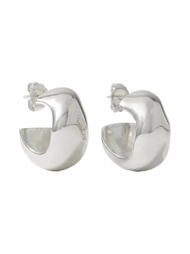 Celia Small Recycled Silver Hoop Earrings Celia Small Recycled Silver Hoop Earrings