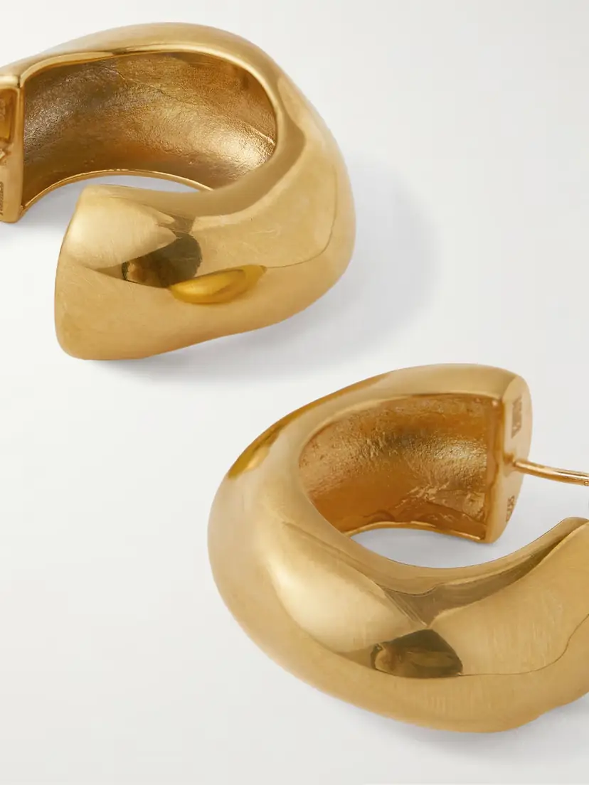 AGMES Celia Medium Gold-plated Hoop Earrings | Thumbnail 4 AGMES Celia Medium Gold-plated Hoop Earrings | Thumbnail 4