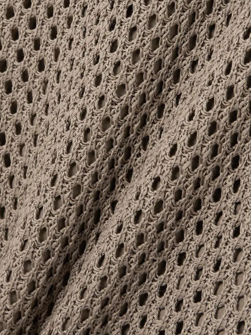 Brunello Cucinelli Belted Open-knit Cotton Midi Dress | Thumbnail 4