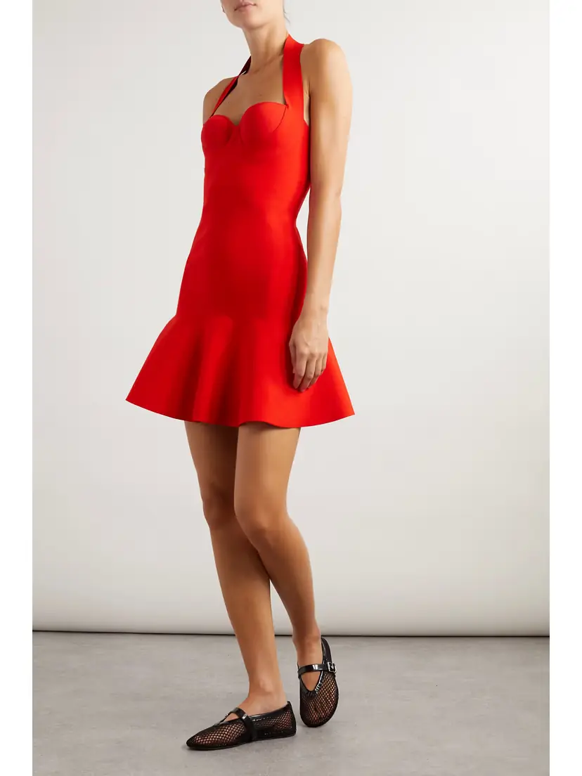 Alaïa Knitted Halterneck Mini Dress | Thumbnail 2 Alaïa Knitted Halterneck Mini Dress | Thumbnail 2