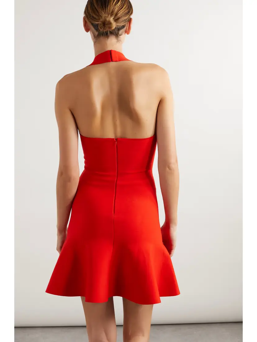 Alaïa Knitted Halterneck Mini Dress | Thumbnail 3 Alaïa Knitted Halterneck Mini Dress | Thumbnail 3