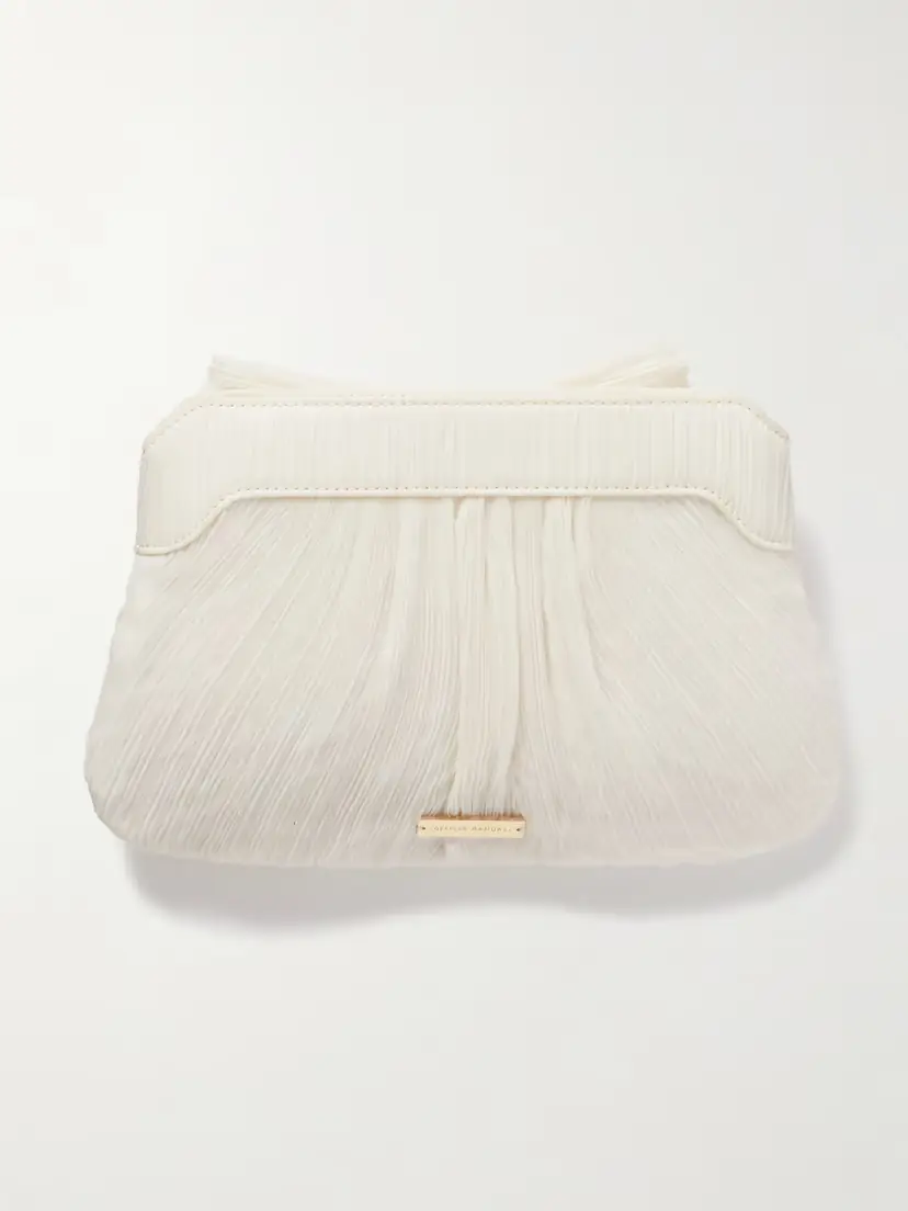 Loeffler Randall Rayne Bow-embellished Plissé-organza Clutch | Thumbnail 3 Loeffler Randall Rayne Bow-embellished Plissé-organza Clutch | Thumbnail 3