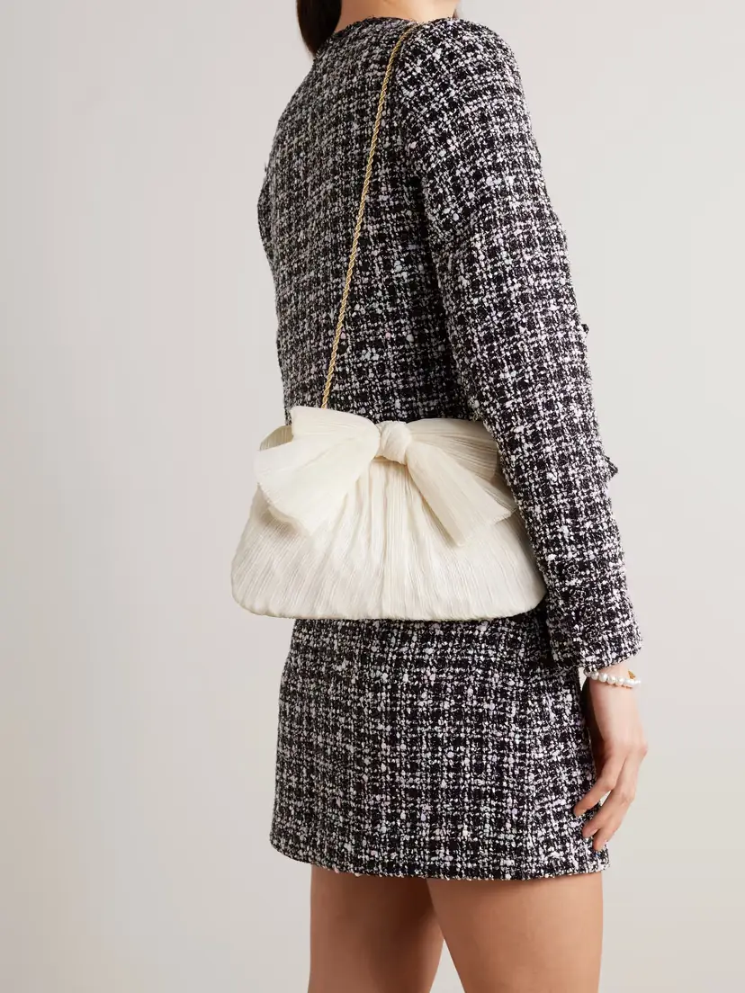Loeffler Randall Rayne Bow-embellished Plissé-organza Clutch | Thumbnail 6 Loeffler Randall Rayne Bow-embellished Plissé-organza Clutch | Thumbnail 6