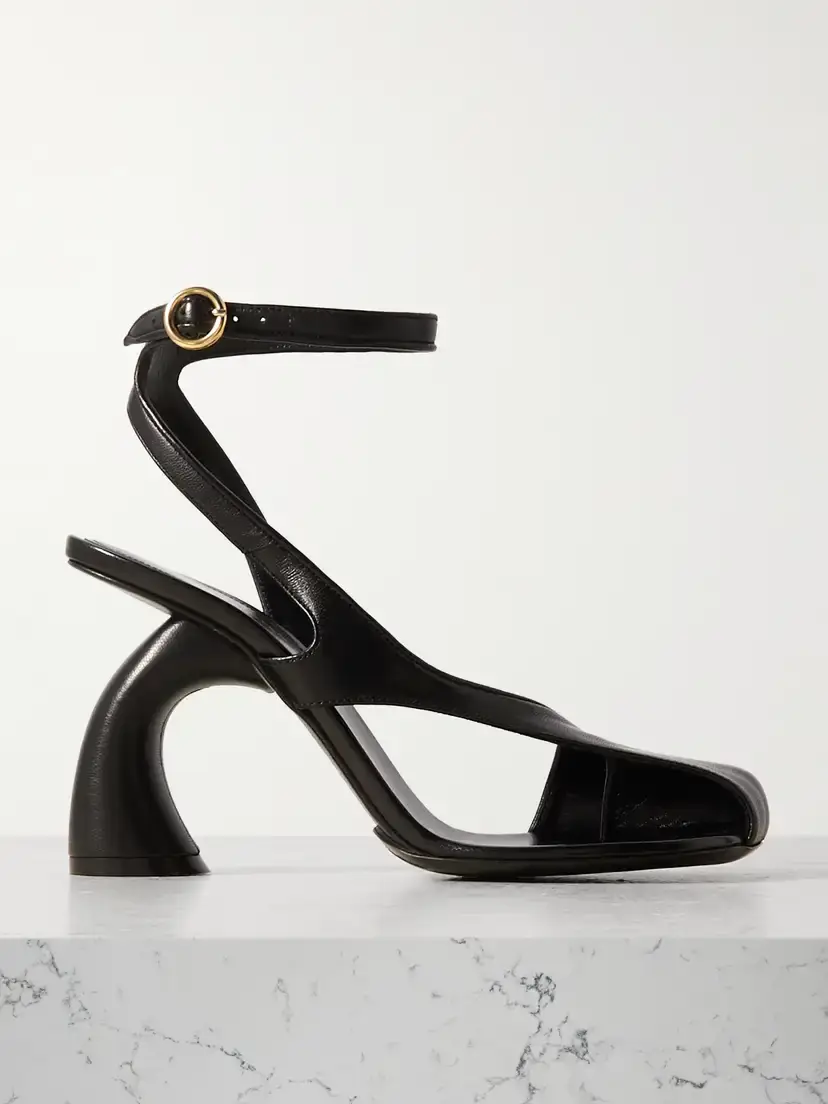 Cutout Leather Sandals