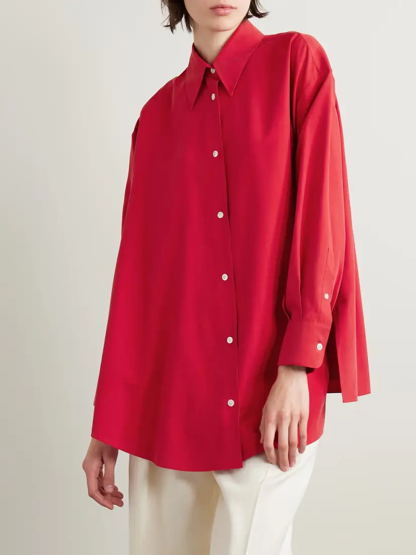 The Row Andra Silk Shirt - x large | Thumbnail 3 The Row Andra Silk Shirt - x large | Thumbnail 3