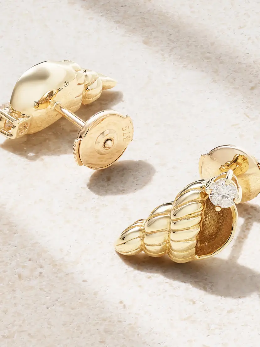 Yvonne Léon 9-karat Gold Diamond Earrings | Thumbnail 3 Yvonne Léon 9-karat Gold Diamond Earrings | Thumbnail 3