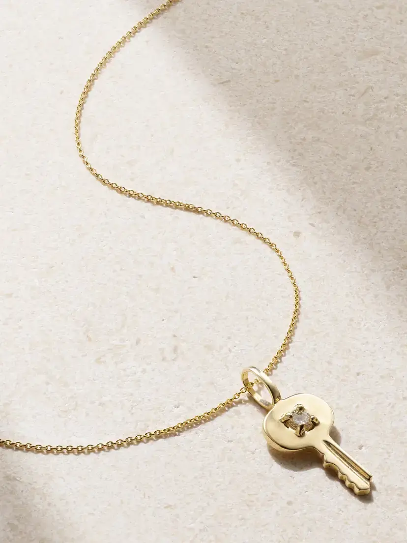 Home Sweet Home 10-karat Gold Diamond Necklace Home Sweet Home 10-karat Gold Diamond Necklace