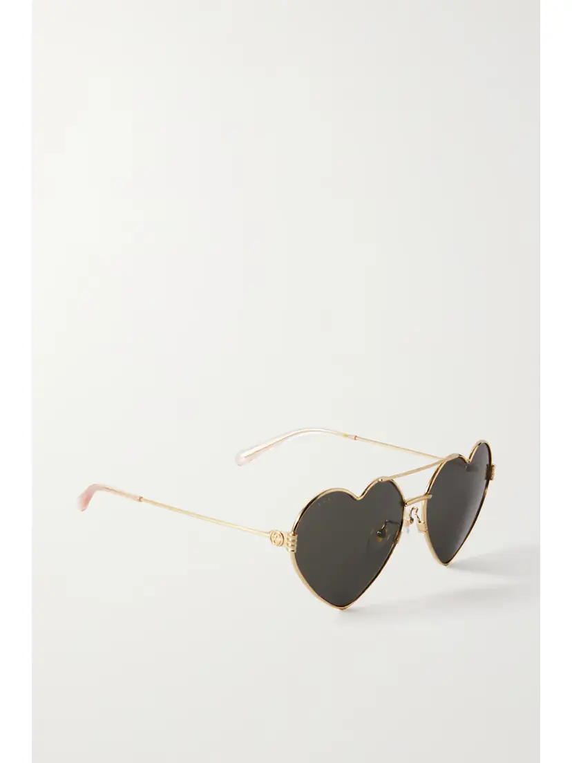Gucci Eyewear Heart-shaped Gold-tone Sunglasses | Thumbnail 3 Gucci Eyewear Heart-shaped Gold-tone Sunglasses | Thumbnail 3