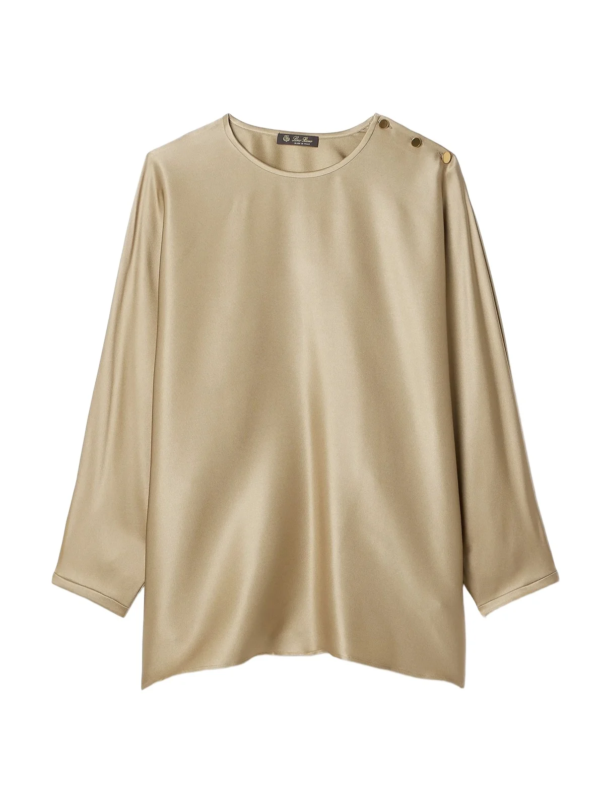 Loro Piana Button-detailed Silk-satin Top