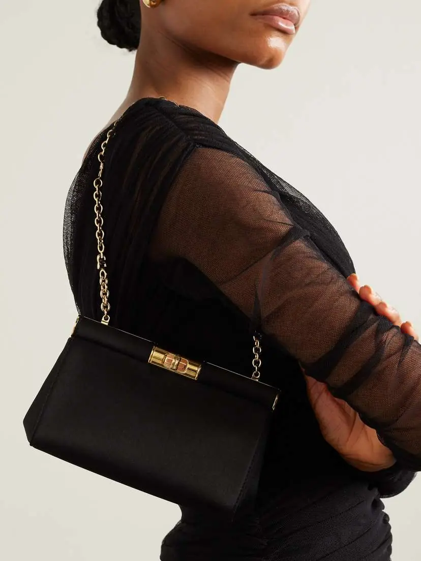 Dolce & Gabbana Marlene Satin Shoulder Bag | Thumbnail 6 Dolce & Gabbana Marlene Satin Shoulder Bag | Thumbnail 6