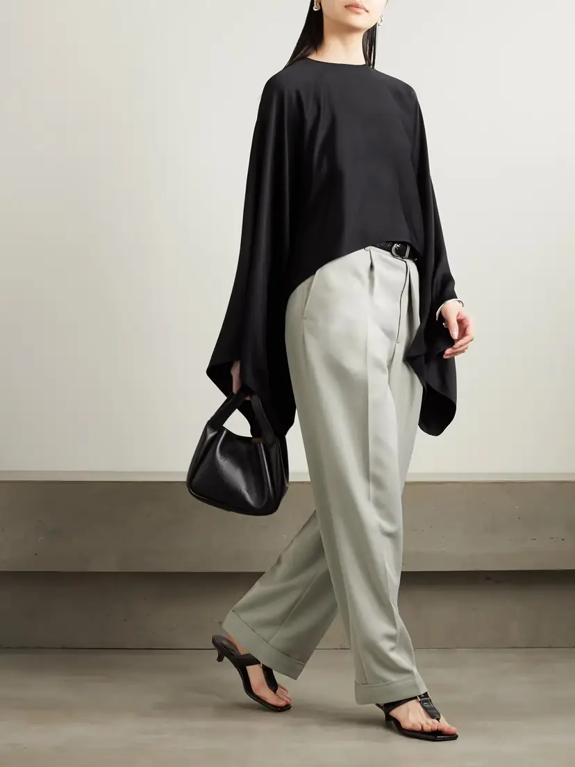 Stella McCartney Asymmetric Satin Blouse | Thumbnail 2 Stella McCartney Asymmetric Satin Blouse | Thumbnail 2