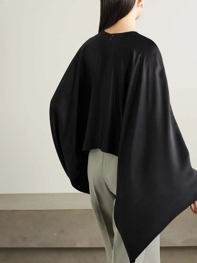 Stella McCartney Asymmetric Satin Blouse | Thumbnail 3 Stella McCartney Asymmetric Satin Blouse | Thumbnail 3