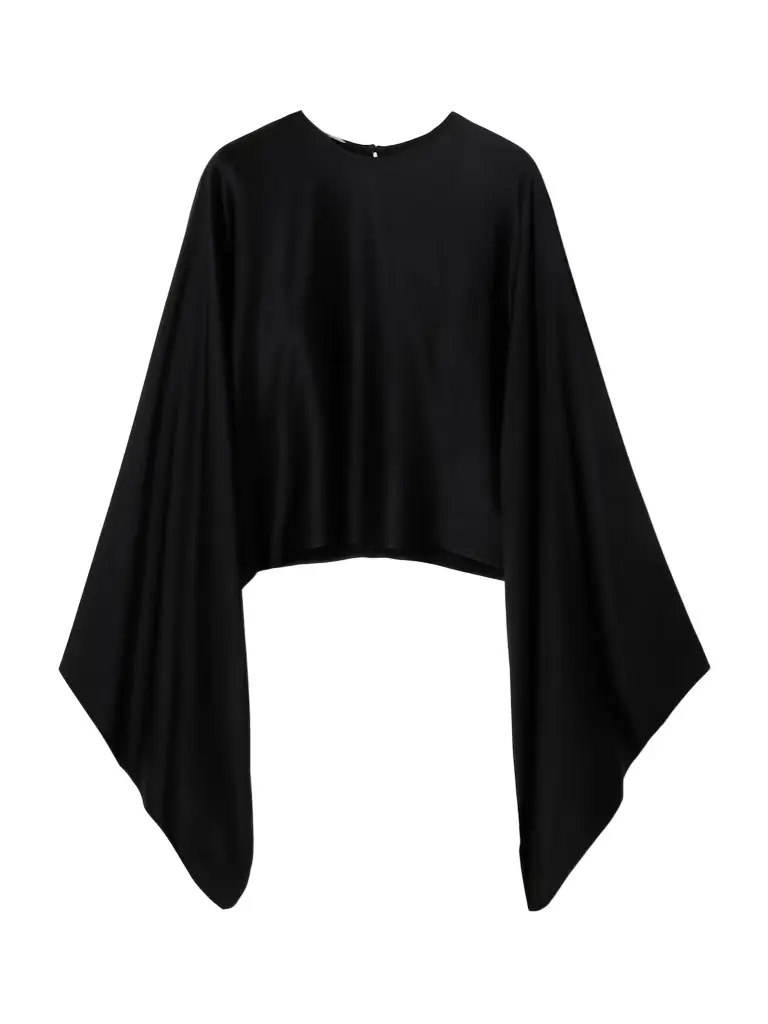 Stella McCartney Asymmetric Satin Blouse | Thumbnail 1 Stella McCartney Asymmetric Satin Blouse | Thumbnail 1