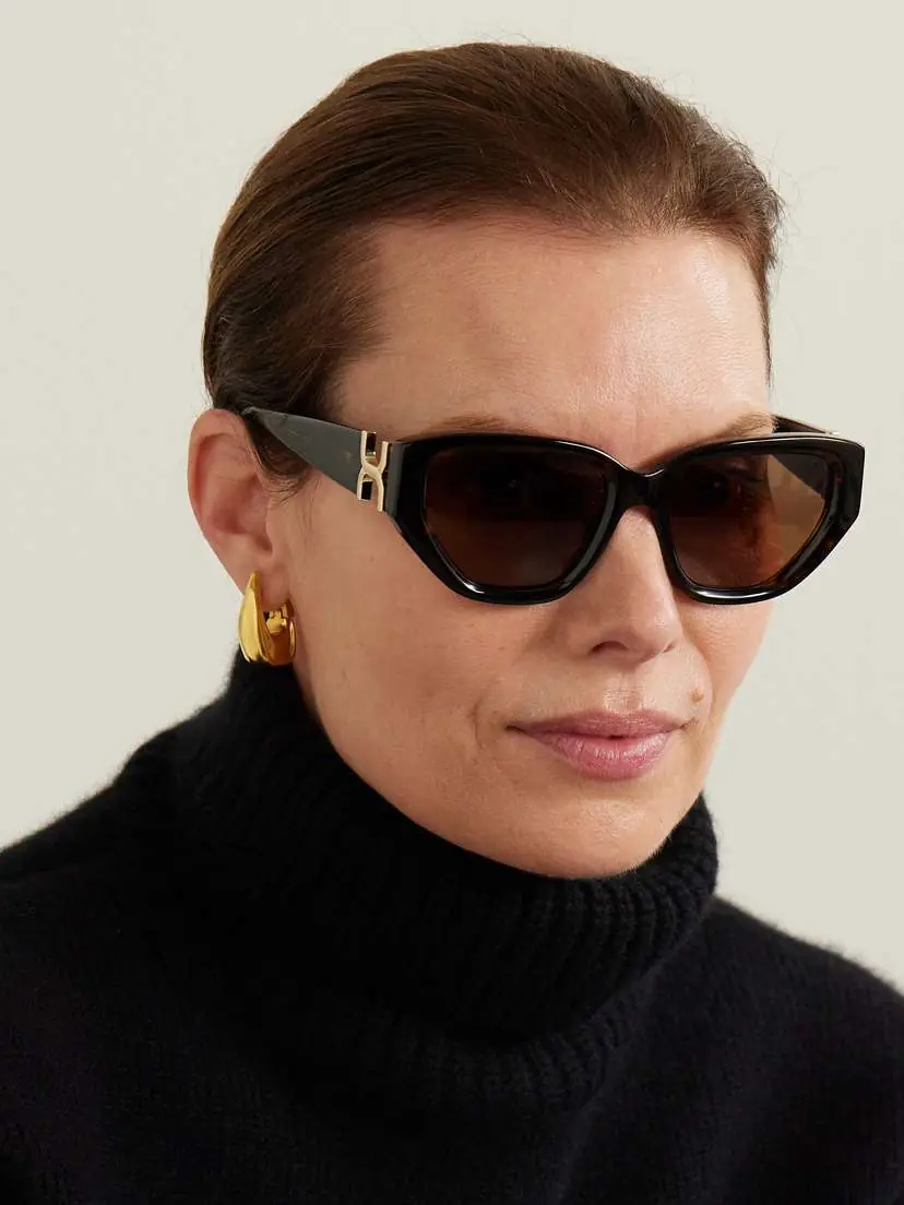 Chloé Cat-eye Tortoiseshell Acetate And Gold-tone Metal Sunglasses | Thumbnail 2 Chloé Cat-eye Tortoiseshell Acetate And Gold-tone Metal Sunglasses | Thumbnail 2