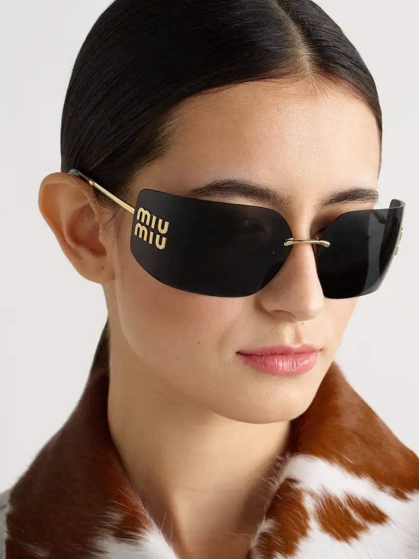 Miu Miu Eyewear D-frame Gold-tone Sunglasses | Thumbnail 2