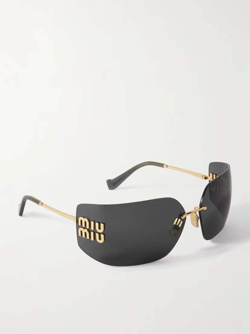Miu Miu Eyewear D-frame Gold-tone Sunglasses | Thumbnail 3