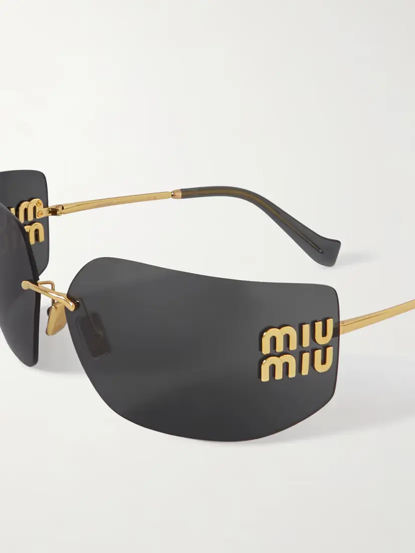 Miu Miu Eyewear D-frame Gold-tone Sunglasses | Thumbnail 4