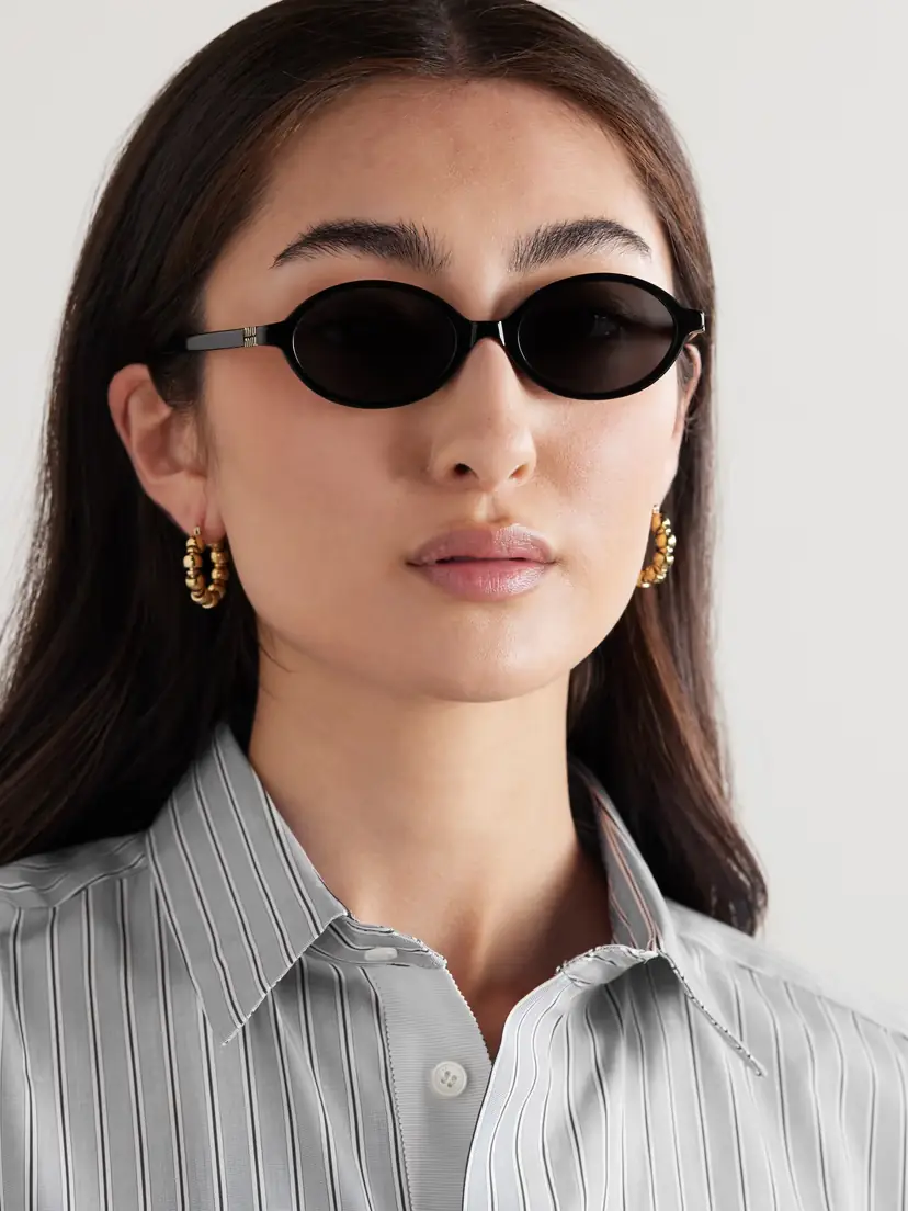 Miu Miu Eyewear Oval-frame Acetate Sunglasses | Thumbnail 2