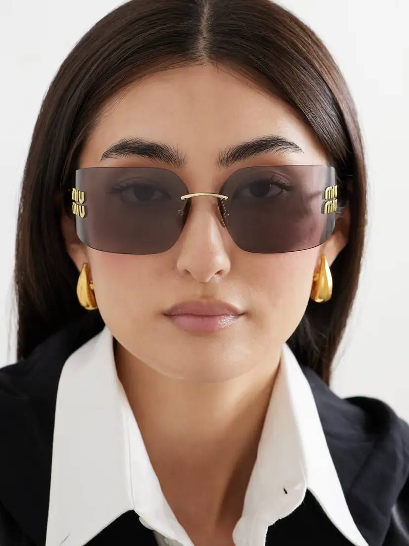 Miu Miu Eyewear D-frame Gold-tone Sunglasses | Thumbnail 2
