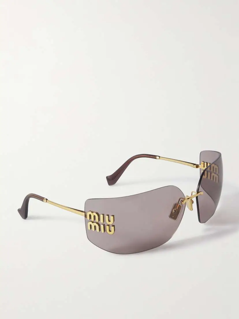 Miu Miu Eyewear D-frame Gold-tone Sunglasses | Thumbnail 3