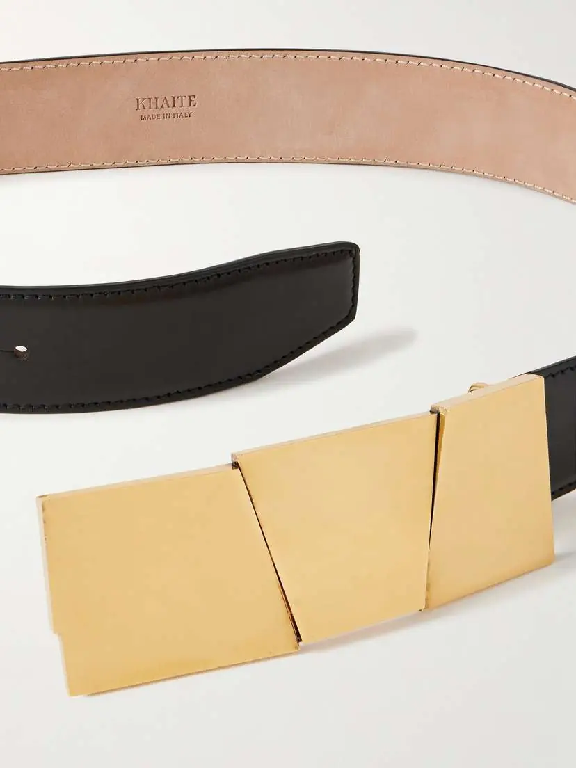 Khaite Axel Gold-tone And Leather Belt | Thumbnail 3 Khaite Axel Gold-tone And Leather Belt | Thumbnail 3