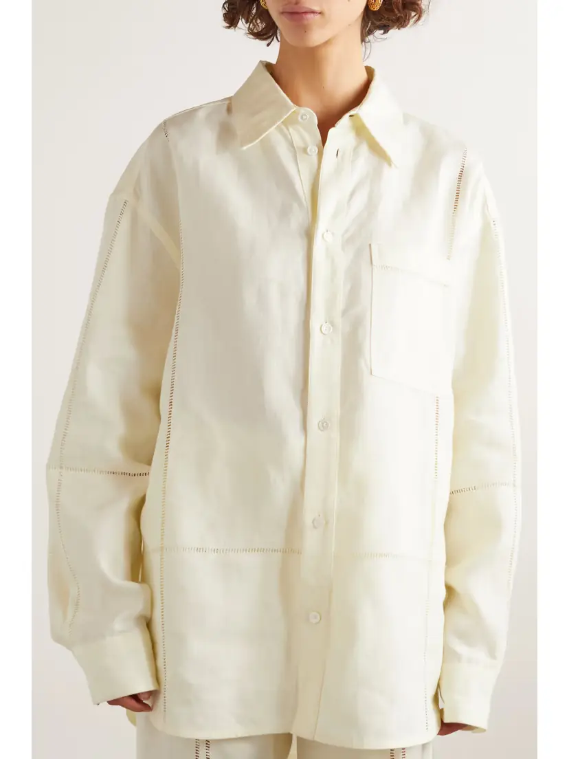 Bottega Veneta Embroidered Linen Shirt | Thumbnail 3