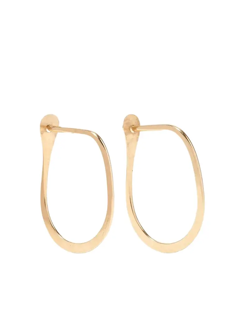 Melissa Joy Manning Teardrop 14-karat Gold Hoop Earrings | Image 1 Melissa Joy Manning Teardrop 14-karat Gold Hoop Earrings | Image 1