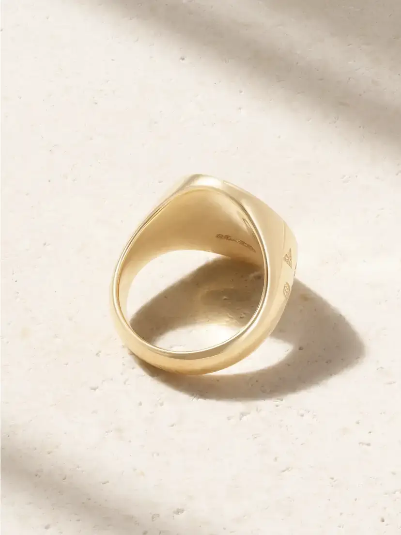 Foundrae Bird's Eye Pause Internal Compass 18-karat Gold Diamond Signet Ring | Thumbnail 3 Foundrae Bird's Eye Pause Internal Compass 18-karat Gold Diamond Signet Ring | Thumbnail 3