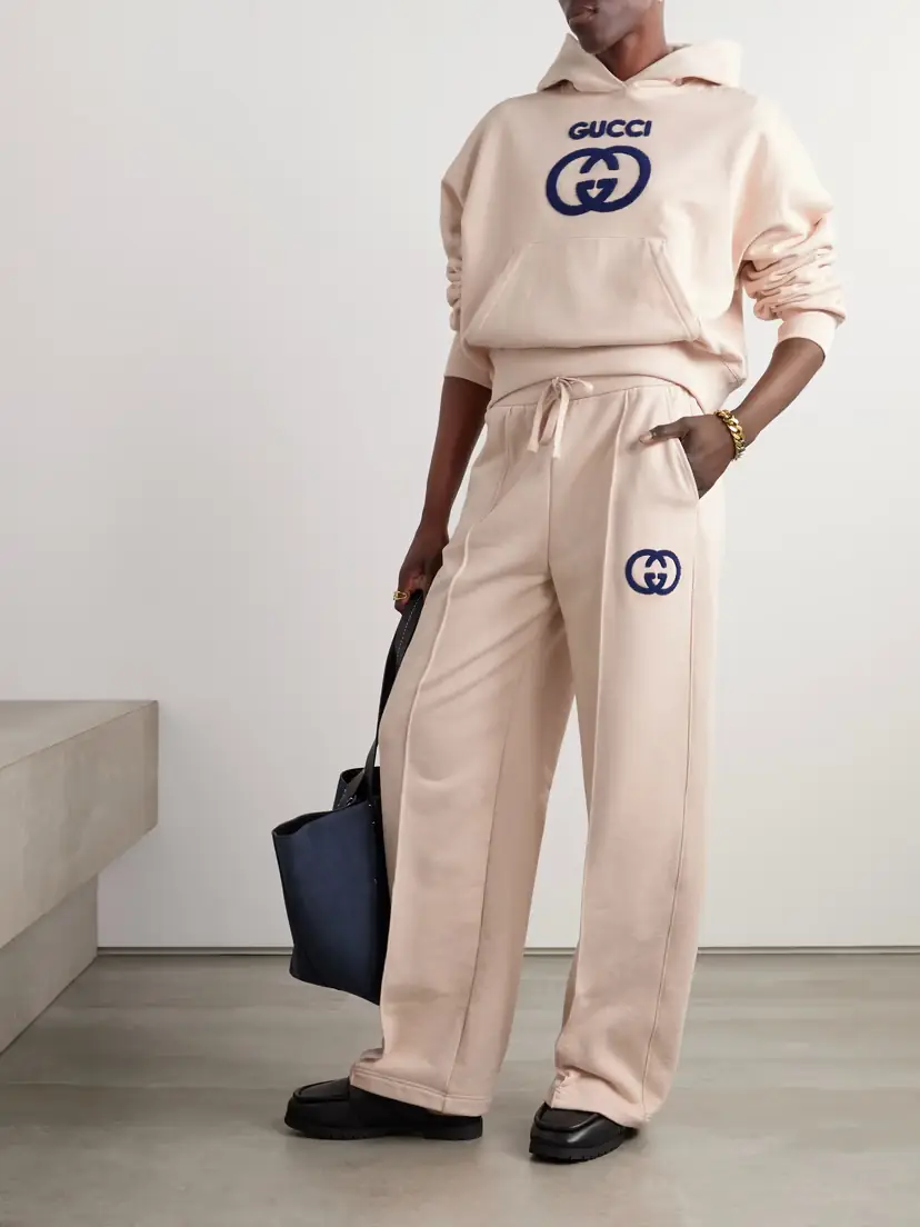Gucci Appliquéd Cotton-jersey Straight-leg Track Pants | Thumbnail 2 Gucci Appliquéd Cotton-jersey Straight-leg Track Pants | Thumbnail 2