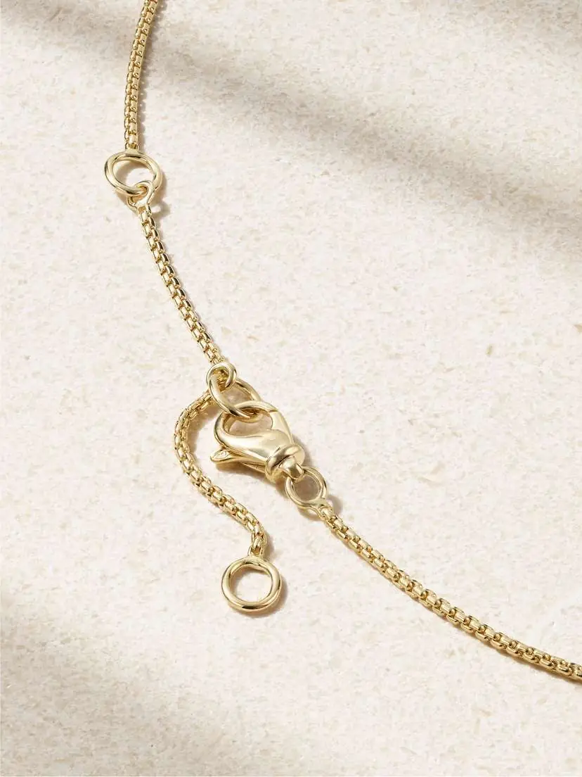 David Yurman Petite Pavé 18-karat Gold Emerald Necklace | Thumbnail 3 David Yurman Petite Pavé 18-karat Gold Emerald Necklace | Thumbnail 3