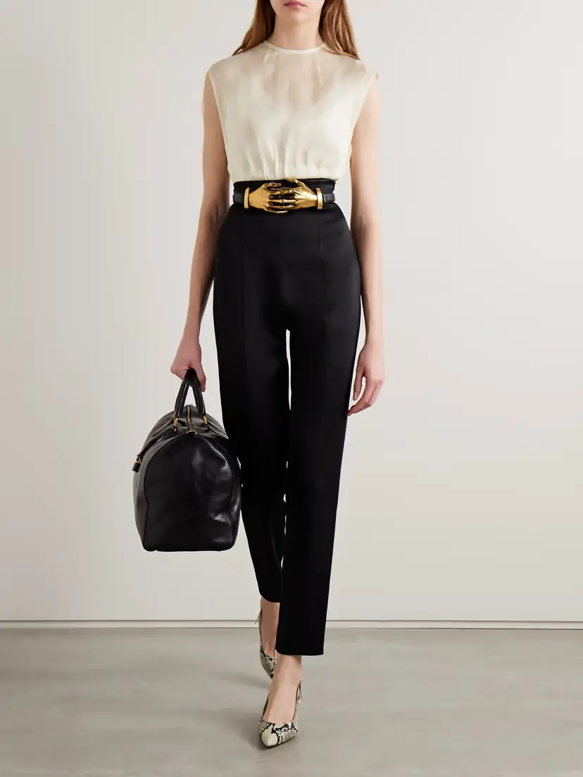 Khaite Westin Pintucked Silk-organza Top | Thumbnail 2