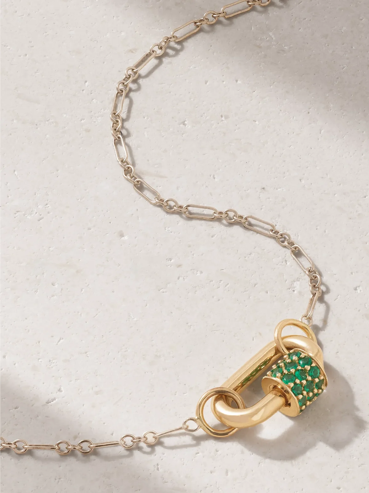 14-karat Gold Emerald Necklace 14-karat Gold Emerald Necklace