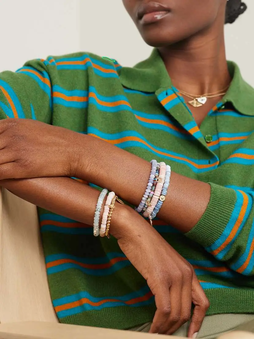 Sydney Evan Starfish Clam 14-karat Gold, Opal And Diamond Bracelet | Thumbnail 5