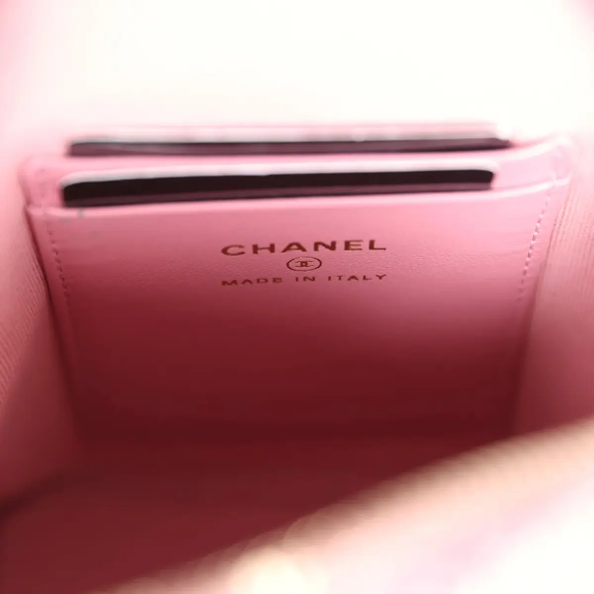 Chanel Chanel Mini Phone Holder Backpack with Chain Pink Multicolor Tweed Light Gold Hardware | Thumbnail 12