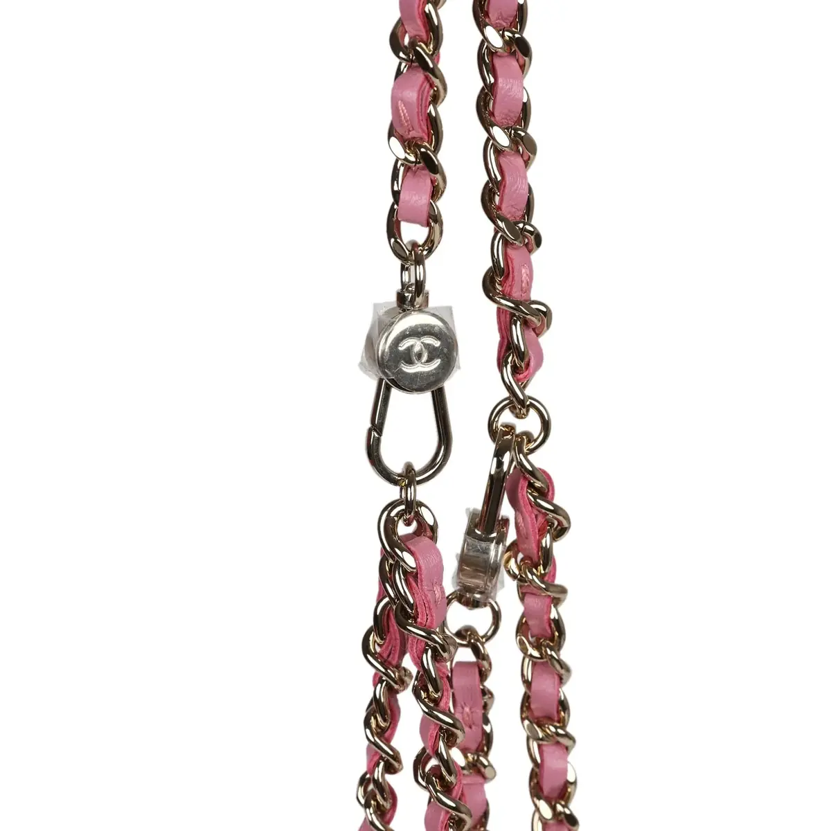 Chanel Chanel Mini Phone Holder Backpack with Chain Pink Multicolor Tweed Light Gold Hardware | Thumbnail 10