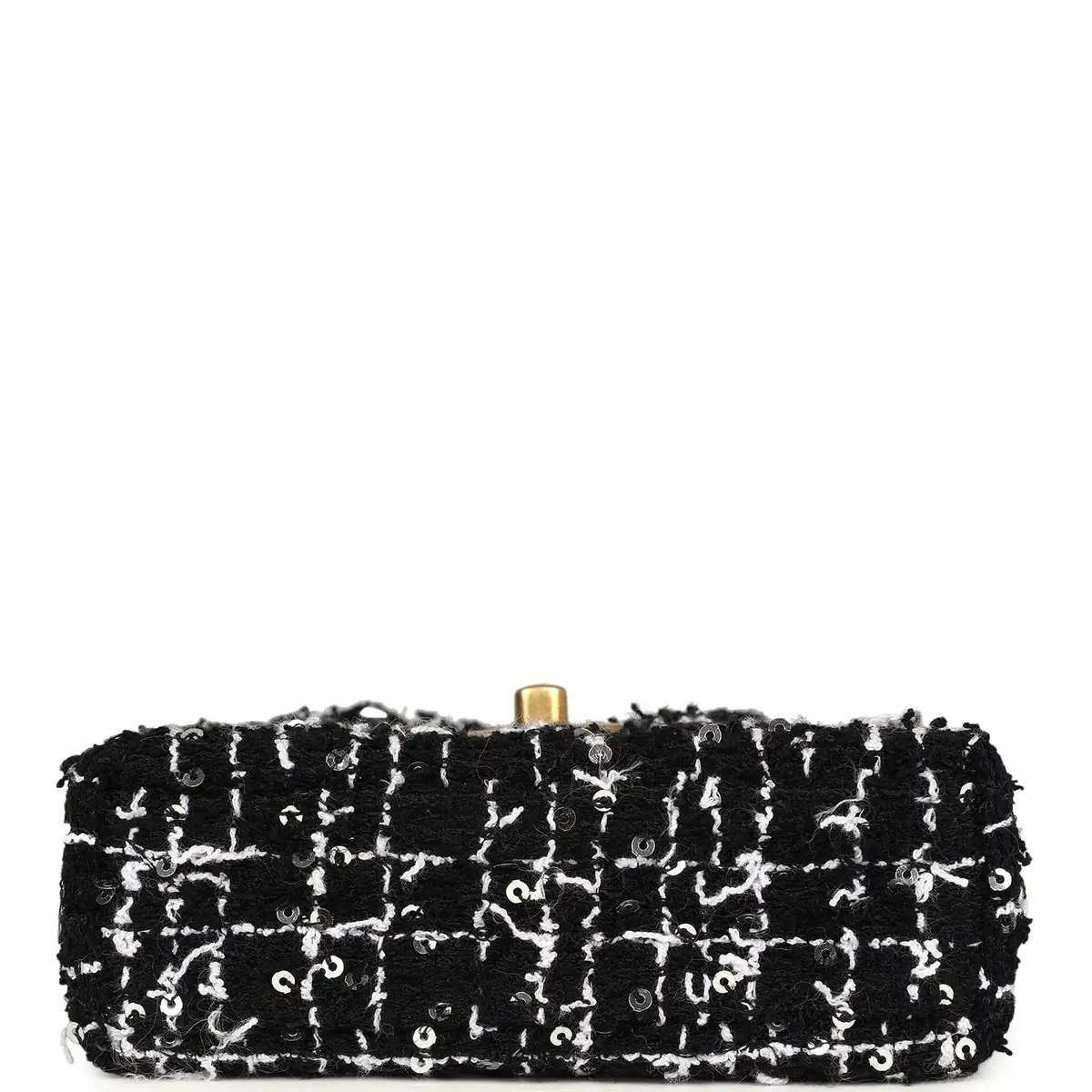 Chanel Chanel Nano Kelly Shopper Black, White & Sequin Tweed Brushed Gold Hardware | Thumbnail 6 Chanel Chanel Nano Kelly Shopper Black, White & Sequin Tweed Brushed Gold Hardware | Thumbnail 6