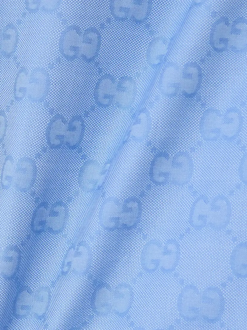 Gucci Cropped Cotton Oxford-jacquard Shirt | Thumbnail 4 Gucci Cropped Cotton Oxford-jacquard Shirt | Thumbnail 4