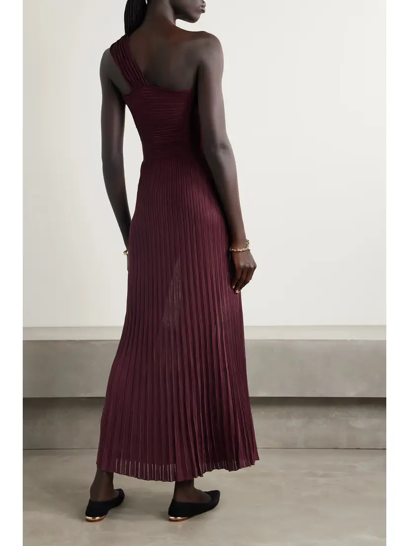 Gabriela Hearst Altura One-shoulder Cutout Ribbed Silk-jersey Maxi Dress | Thumbnail 3
