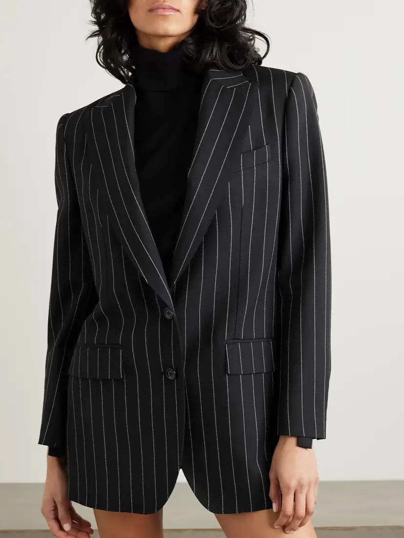 Dolce & Gabbana Pinstriped Wool-twill Blazer | Thumbnail 3