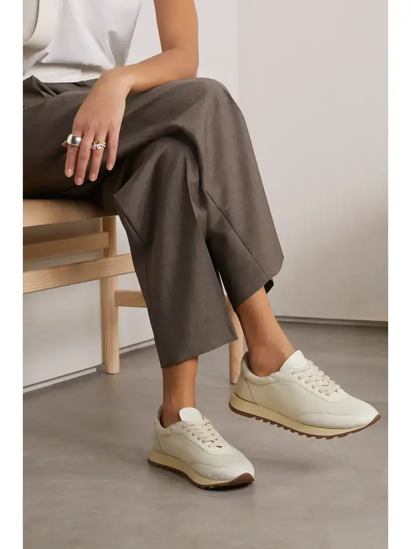 The Row Owen Runner Leather And Mesh Sneakers | Thumbnail 2