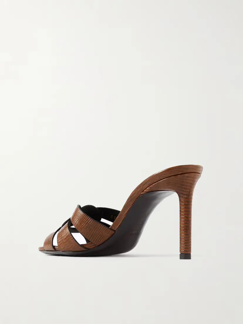 Saint Laurent Tribute Woven Lizard-effect Leather Mules - EU 42 | Thumbnail 3 Saint Laurent Tribute Woven Lizard-effect Leather Mules - EU 42 | Thumbnail 3