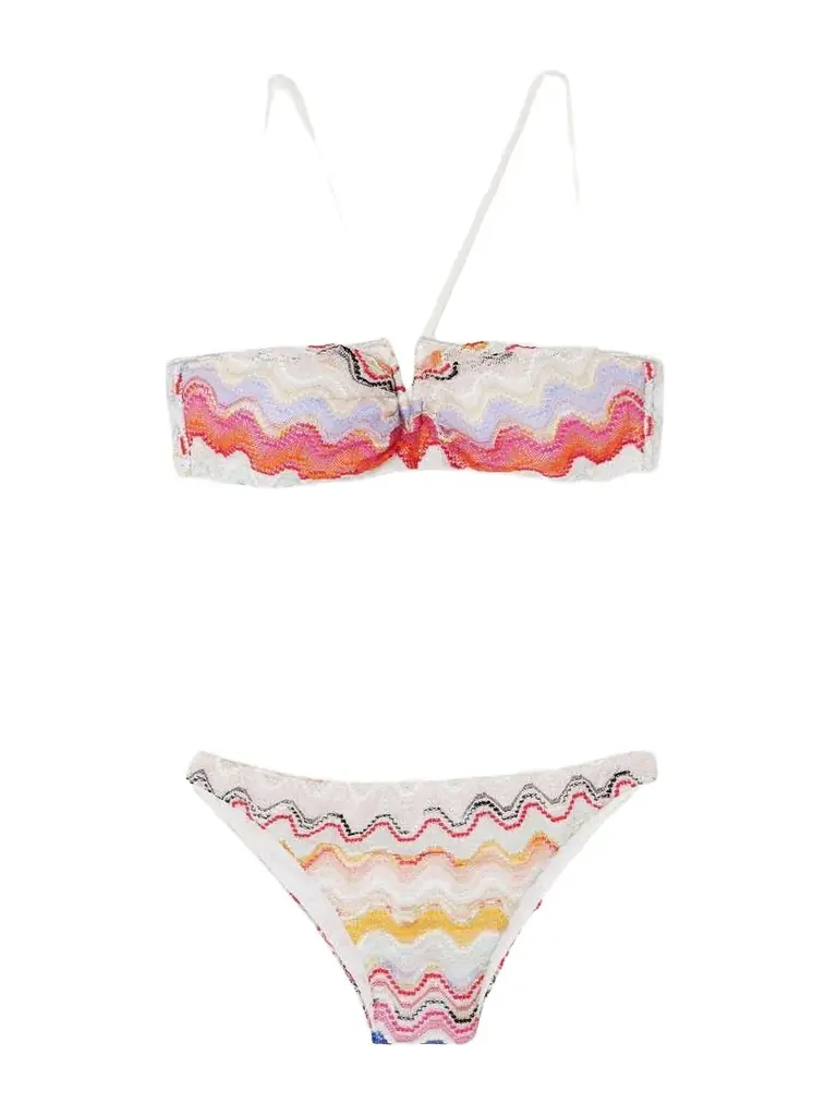 Mare Metallic Crochet-knit Triangle Halterneck Bikini