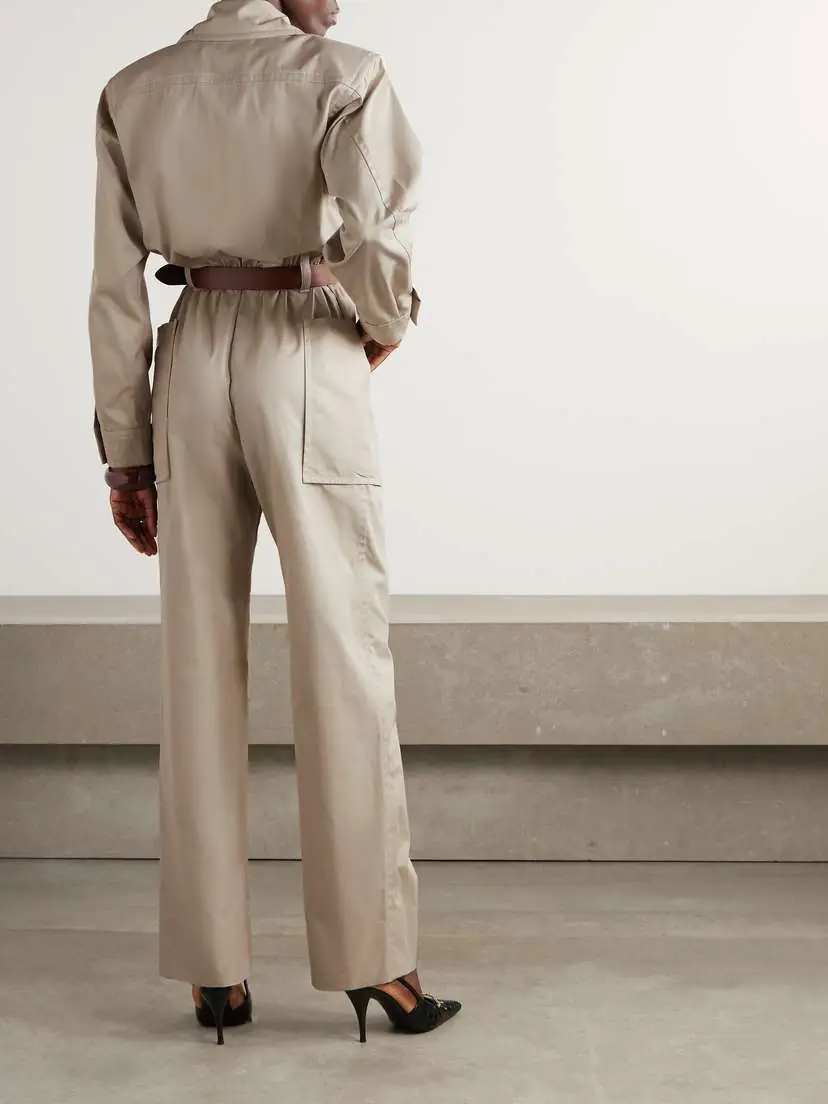 Saint Laurent Belted Cotton-twill Jumpsuit | Thumbnail 3 Saint Laurent Belted Cotton-twill Jumpsuit | Thumbnail 3