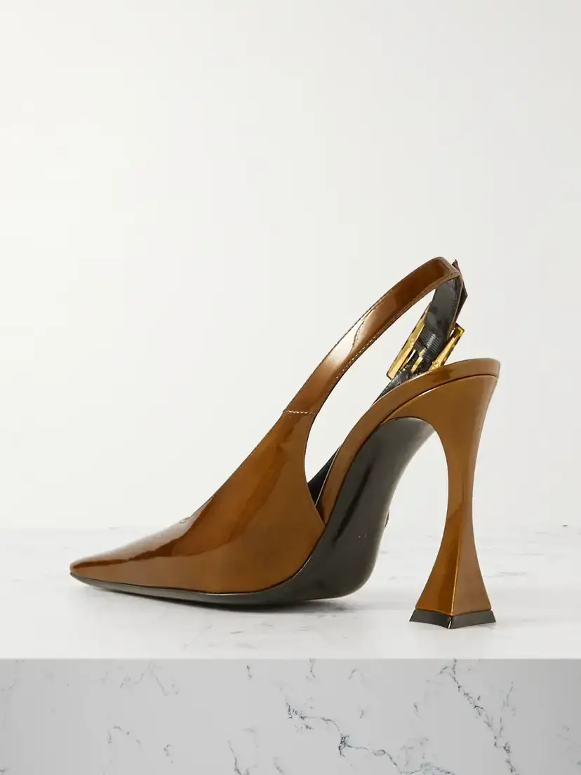 Saint Laurent Dune Patent-leather Slingback Pumps | Thumbnail 3